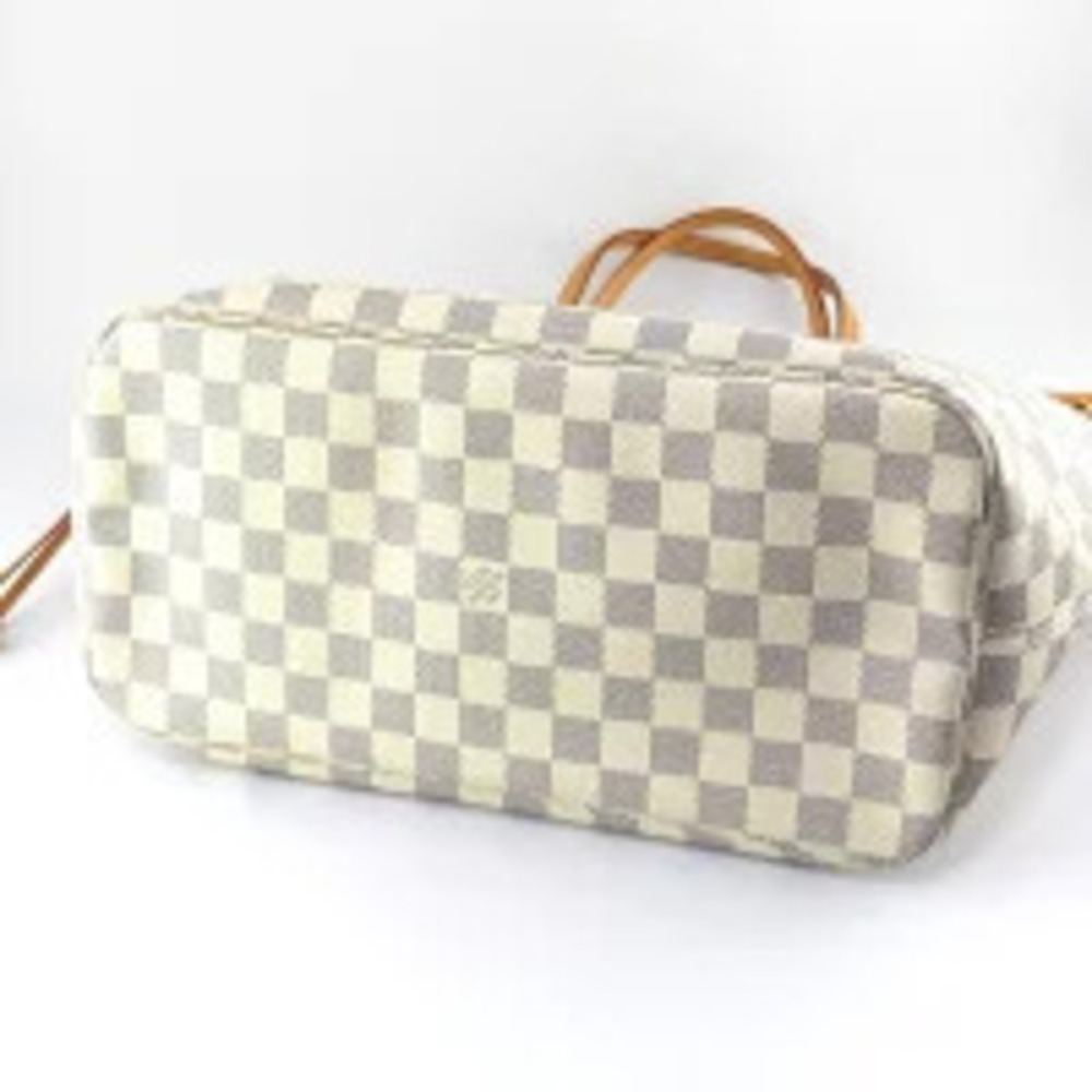 Louis Vuitton Bag Tote Neverfull Azur Damier White